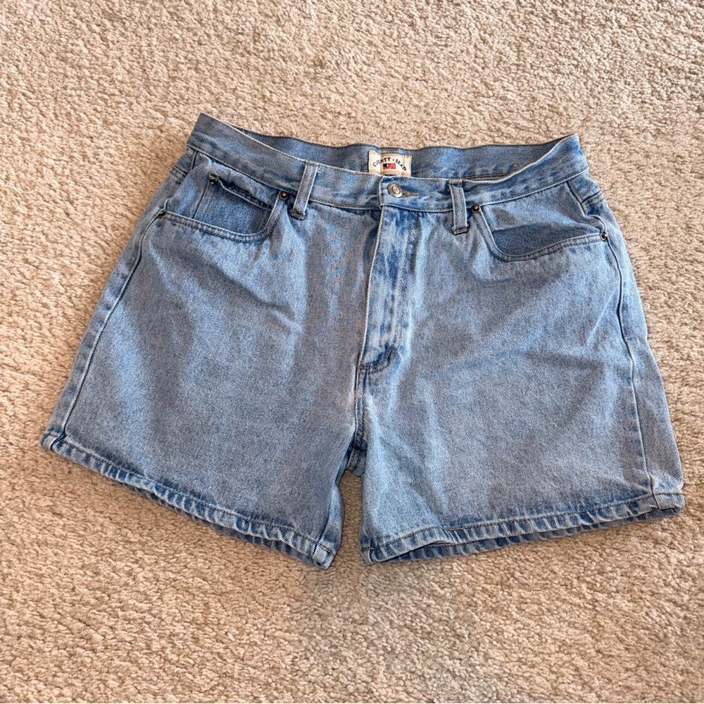 Vintage County Seats Light Blue Jean Shorts